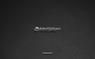 InterNations logo, social media brands, gray stone background, InterNations emblem, social media logos, InterNations, music signs, InterNations metal logo, stone texture