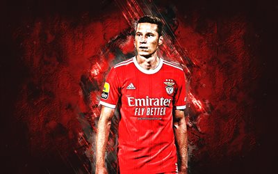 Julian Draxler, Benfica SL, German soccer player, midfielder, red stone background, football, Portugal