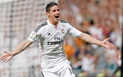 James Rodríguez, futbolista, halfback, el Real Madrid, a las estrellas del fútbol