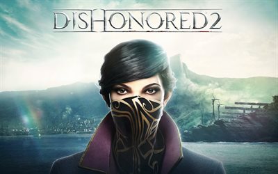 dishonored 2, ação furtiva, 2016, pôster