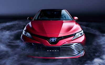 2022, Toyota Camry, front view, exterior, new red Camry, sedan, Camry 8 generation, Japanese cars, Toyota