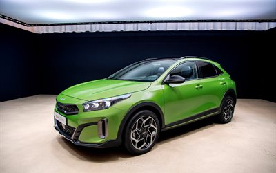 2022, Kia XCeed GT-line, front view, exterior, compact crossover, green Kia XCeed, new XCeed GT-line 2022, Korean cars, Kia