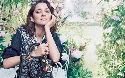 Marion Cotillard, French actress, photoshoot, Dior, beautiful black dress, French star, popular movie actresses