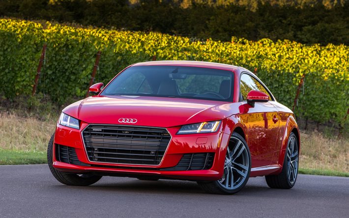Audi TTS, 2016 sportcars, coupe, rojo audi