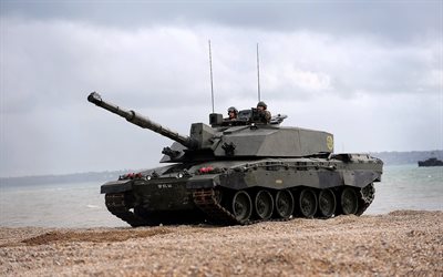 inglés tanque, costa, challenger 2, tanques, armas