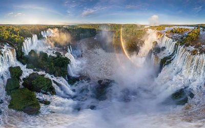 brasilien, sydamerika, argentina, iguazufallen, vattenfall iguazu