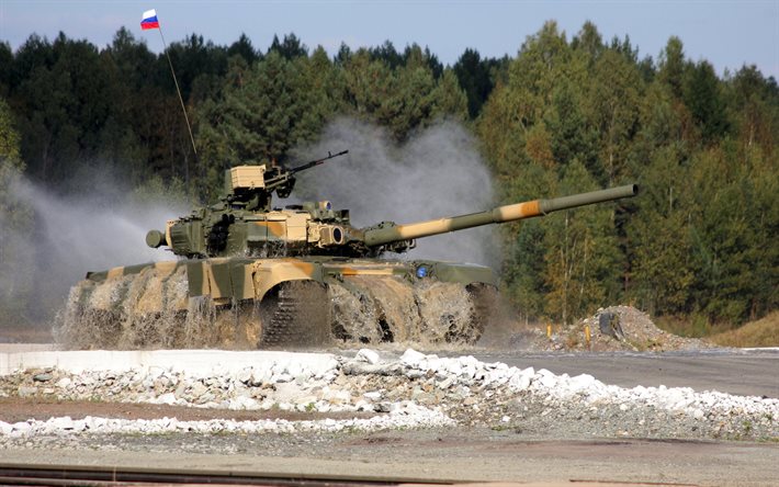 poligono, il t-90 tank, armi
