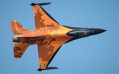 abbildung, kampf -, falken -, f-16a, kämpfer, kunstflug