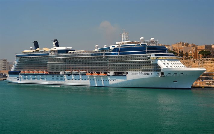 liner, celebrity equinox, pier, cruise, ship, ocean