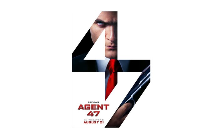 2015, film, plakat, agent 47, action, hitman, thriller, rupert friend, zachary quinto