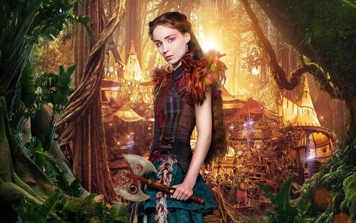 2015, tiger lily, pan, poster, panoramique, rooney mara