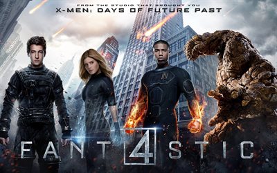 banner, fantastic four, poster, fantasy, movie 2015, action