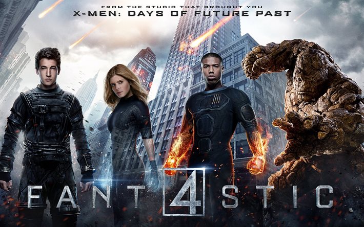 banner, fantastic four, poster, fantasy, movie 2015, action