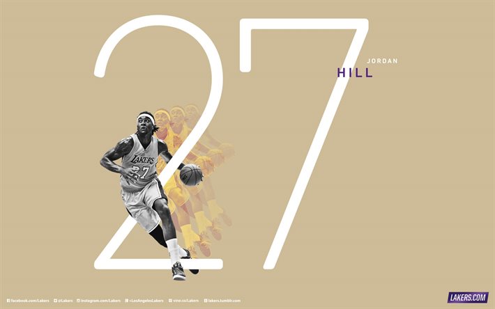 the lakers, basketball, 2015, jordan hill, sports, wallpaper