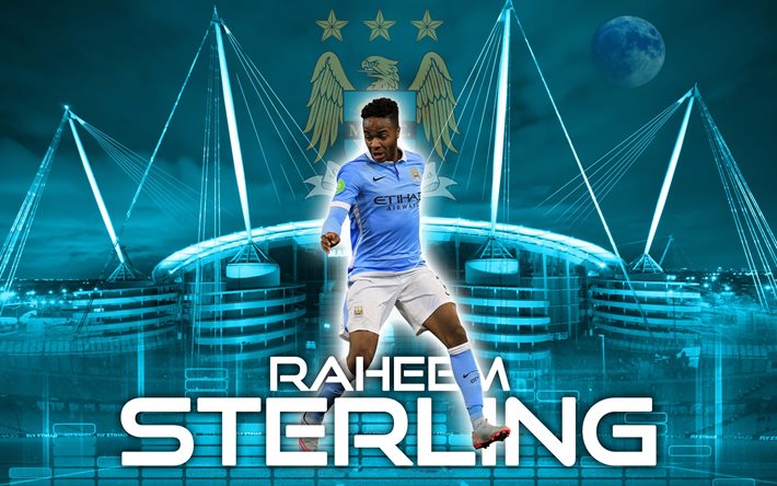 raheem sterling, 2015-2016, orta saha oyuncusu, futbol, manchester city