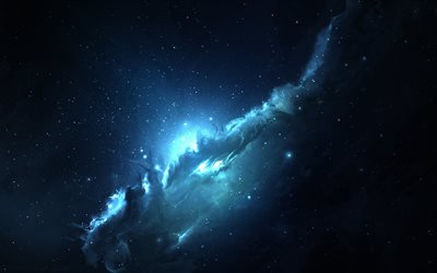 atlantis nebula 3, raum, sterne, weltraum