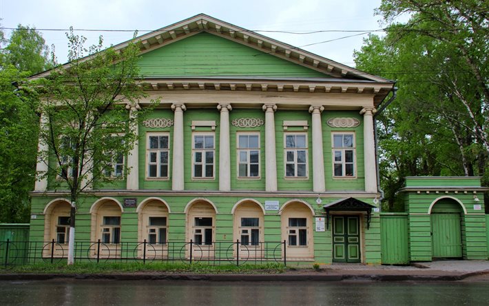 architettura, russia, case, vologda, vecchio