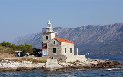 girona, the building, spain, stone lighthouse