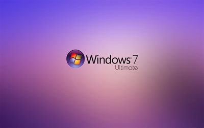 windows 7 ultimate, wallpapers, logos