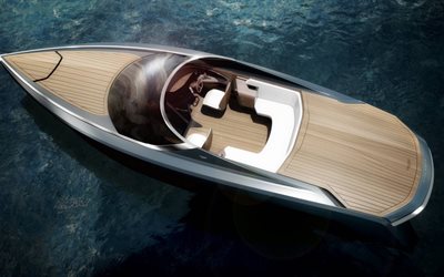 sea, powerboat, aston martin, top view, first, features, yacht, revealed, dubai
