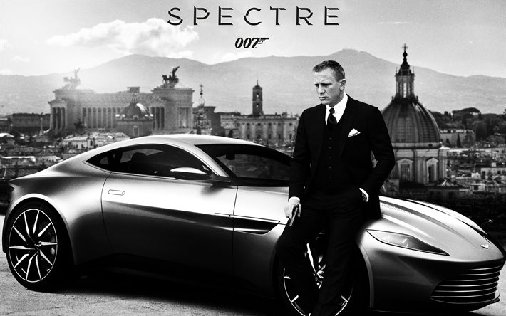 aston martin, el espectro, daniel craig, el agente 007 gama, acción, thriller