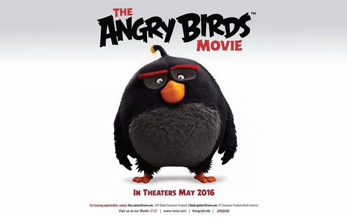 2016, de dibujos animados, angry birds, dibujos animados, cartel