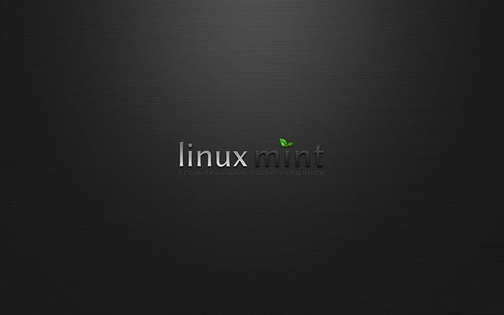 de fondo, la menta, el logotipo de linux, la distribución, el sistema operativo