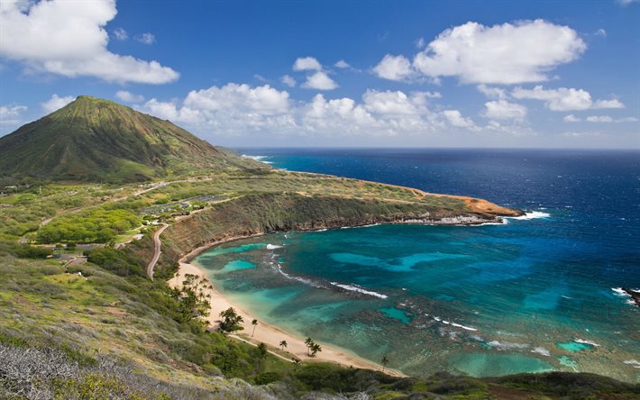 paesaggio, isola, isola di hawaii