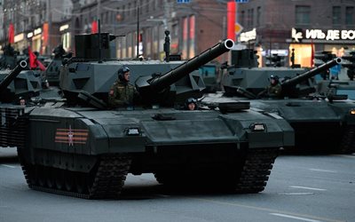 moscow, the victory parade, t-14, russia