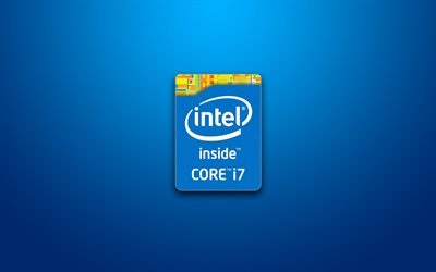 inside, core i7, prozessor, intel, amd64, blau