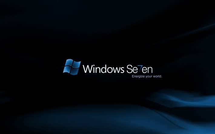 windows 7, blu, emblema, sfondi widescreen