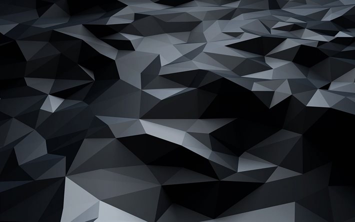 dark, texture, polygons, black, pattern
