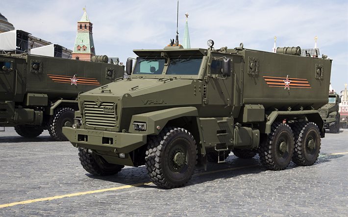 o ural-63095, carro blindado, 2015, tufão familiar, o desfile da vitória, equipamento militar
