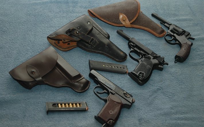 walther, revolver, holster, the gun, weapons