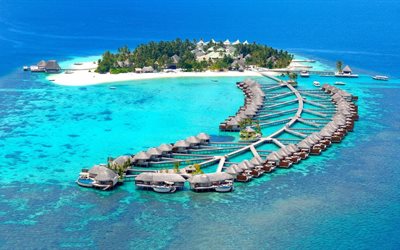 البحر, الجزيرة, تراجع سبا, جزر المالديف, spa resort