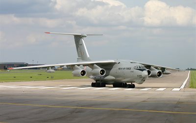 askeri nakliye uçağı, havaalanına, Hindistan Hava Kuvvetleri, ıl-78мки