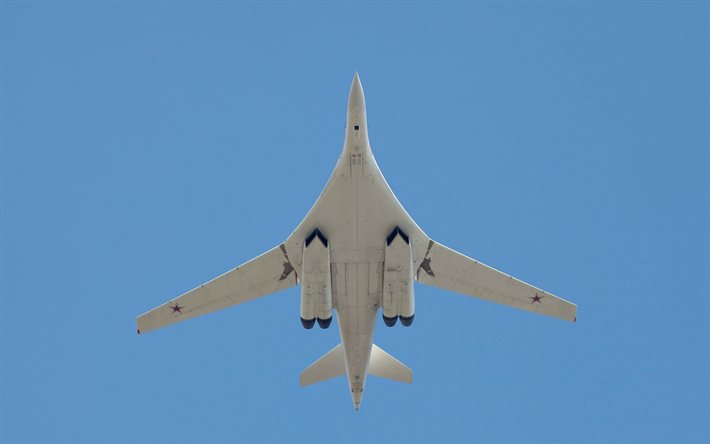 軍用機, 平面, 白鳥, tu-160