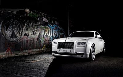 DMC, tuning, 2016, Rolls-Royce Ghost, SaRangHae, luxury cars, white Rolls-Royce