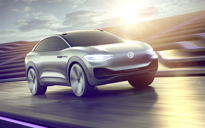 Volkswagen ID Crozz Concetto, 2017, Crossover, auto del futuro, Volkswagen
