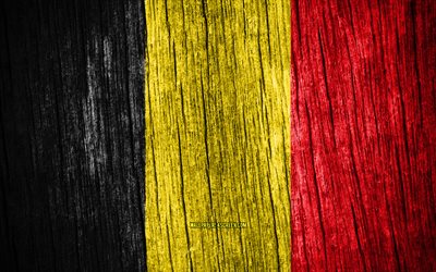 4, belgian lippu, 4k, belgian päivä, eurooppa, puiset rakenneliput, belgian kansalliset symbolit, euroopan maat, belgia