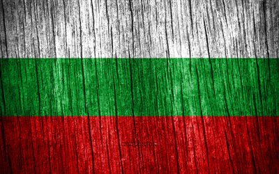 4k, bulgariens flagga, bulgariens dag, europa, flaggor med trästruktur, bulgariens nationella symboler, europeiska länder, bulgarien