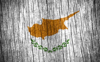 4K, Flag of Cyprus, Day of Cyprus, Europe, wooden texture flags, Cypriot flag, Cypriot national symbols, European countries, Cyprus flag, Cyprus