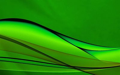 fondo de ondas verdes, fondo creativo verde, patrón de ondas verdes, fondo de líneas verdes, fondo de líneas onduladas