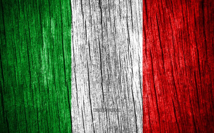 4k, 이탈리아의 국기, 이탈리아의 날, 유럽, 나무 질감 깃발, 이탈리아 국기, 이탈리아 국가 상징, 유럽 국가, 이탈리아