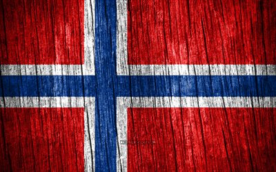 4k, علم النرويج, يوم النرويج, أوروبا, أعلام خشبية الملمس, العلم النرويجي, الرموز الوطنية النرويجية, الدول الأوروبية, النرويج