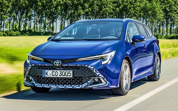 toyota corolla facelift, 4k, hdr, 2023 voitures, autoroute, 2023 toyota corolla, bleu toyota corolla, voitures japonaises, toyota