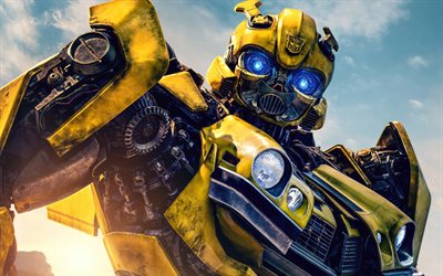 Bumblebee, 4k, Transformers Rise of the Beasts, 2023 movie, fiction action films, Bumblebee Transformers, fan art, Transformers