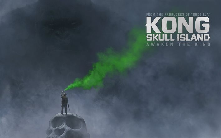 Kong Skull Island, 2017, fantasía, thriller, cartel