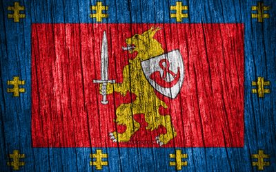 4k, bandera de taurage, día de taurage, condados lituanos, banderas de textura de madera, condados de lituania, taurage, lituania