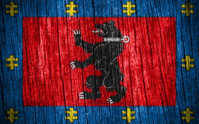 4k, bandera de telsiai, día de telsiai, condados lituanos, banderas de textura de madera, condados de lituania, telsiai, lituania